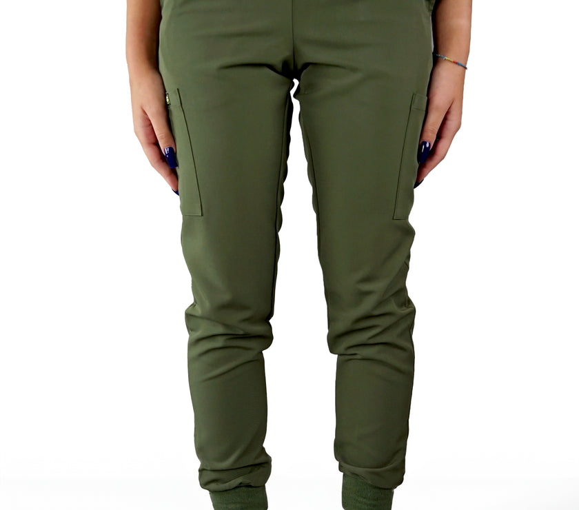 Women's Jogger - Olive - Front view