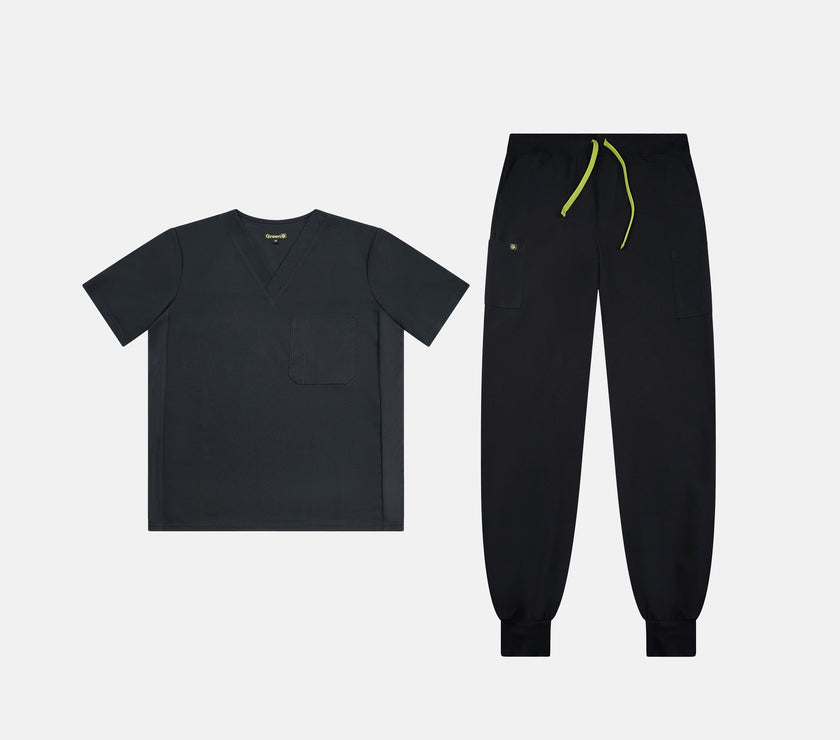 Men's Classic + Alfa Jogger Scrub Bundle w/ Embroidery (Prism Eye Institute)