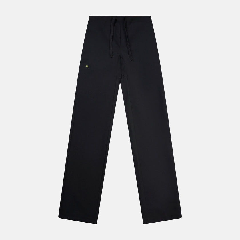 Mens David Polyester Scrub Pant - Black